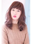 [shiomi H]ラフなミディアムスタイル×カシスピンクブラウン