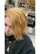 カットハウス美人館 イエロー◎ヘアー