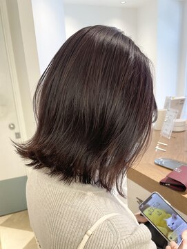 ローネス ギンザ(LONESS ginza) インナーカラー　ピンクインナーカラー　結べるボブ