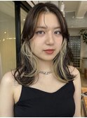 インナーカラー×ふわっと顔まわり。