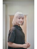 ホワイトヘア/ボブ