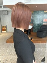 ベンティ(venti) 【VENTI 子安】切りっぱなしボブ×オレンジブラウン