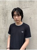 ◎メンズボブウルフメンズミディアムメンズロングワックスなし