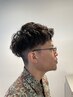 カット+ナチュラルパーマ　[原木中山/西船橋/メンズ/＜理容室＞パーマ]