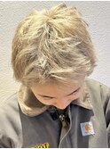 ・スパイキーショートニュアンスパーマ眉毛カット吉祥寺