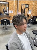ハイライト×センターパート