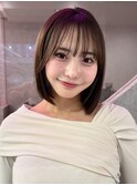 ボブ/タッセルボブ/ベージュブラウン/丸型