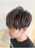 王道メンズショートマッシュ清潔感デザインカラー透明感
