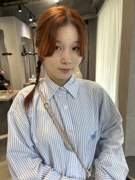 リラス 博多(rilas) オレンジカラー　イメチェン　韓国風