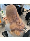 韓国ヘア顔周りレイヤーミルクティーベージュグレージュカラー