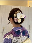 華やか花飾りアレンジ×結婚式二次会