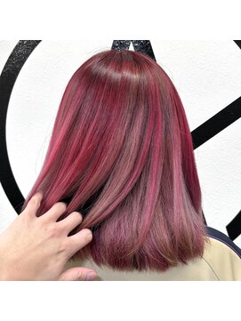 アルケム 学芸大学(AlChem) 【Hana指名】緑の残留をブリーチ無しで消して赤系に[ハイトーン]