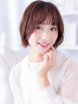 ミルクティーピンクくせ毛風ハッシュカットa上尾20代30代40代