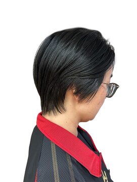 クオリス 上板橋店(QUALIS) 軽やか冬ショートボブ小顔アッシュブラウン透明感似合わせカット