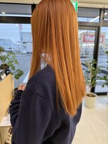 モンテヘアー(monte hair) ブリーチ×オレンジ
