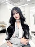 韓国スタイル/ナチュラルくびれヘア_くびれ巻き_透明感カラー