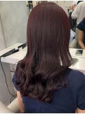 17894黒髪スモーキーブラウンワンホンレイヤーハッシュカット