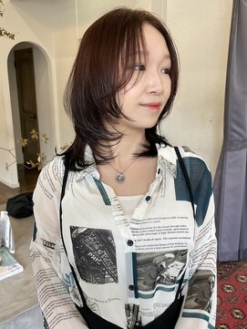 ヘアーアイスカルテット(HAIR ICI QUARTET) 大人上品ウルフミディアムローライト小顔美人ヘア