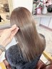 骨格似合わせカット＋ブリーチ無しWカラー（イルミナカラー使用）