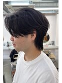メンズウルフ◎毛流れセンターパート
