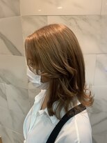 ルーツ 浅草店(roots)&nbsp;顔周りレイヤースタイル くびれ巻き/レイヤーカット/20代30代