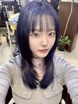 ヘアアーク(HAIR arc)&nbsp;ブリーチ#ハイトーンカラー#ミルクティーベージュ#小顔レイヤー