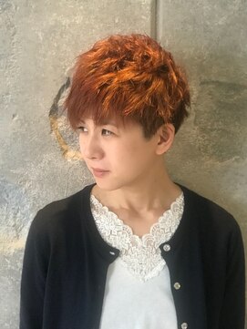ヘアーデザイン ヴィフ(HAIR DESIGN vif) 【お客様スタイル】モードなレッドアプリコットショート