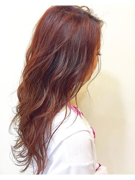 リゴ ヘアー(RIGO hair) オレンジ、ゆる巻き