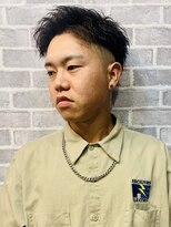 サロンドクロエ(Salon de Chloe)&nbsp;《Chloe/倉敷》　ツイストパーマ××スキンフェード××黒髪