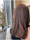 【W_SALON 河原町】くすみピンクブラウン×ナチュラル