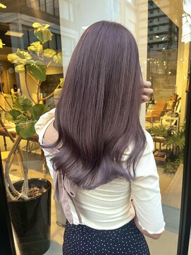 ヘアー アイス ルーチェ(HAIR ICI LUCE) 20代30代シースルーバングラベンダーベージュインナーカラー