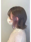 20代30代40代小顔切りっぱなし大人ボブイヤリングカラー