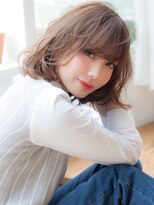 エモージュグレーベージュくびレイヤーロングエモ前髪パーマ黒髪