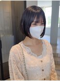 ミニボブ / ぱっつんシースルーバング / プツカット
