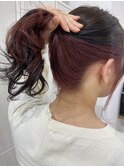 インナーカラーピンクカラーグレージュカラーデザインカラー