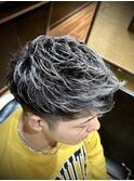 シャドウルーツ　シルバーカラー　メッシュ　ローライト　池袋