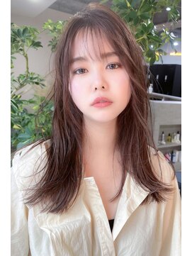 ヘアーズ ベリー 放出店(hairs BERRY) 前髪アンブレラカラーこなれミディイメチェンウェーブパーマ美髪