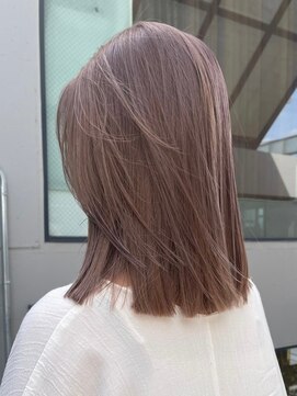 エリマバイフィフス 調布(elima by fifth) 切りっぱなしボブピンクベージュミディアムボブダブルカラー