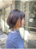 抜きっぱなしインナー　インナーカラー　ピンクブラウンs