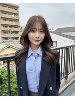 リアン バイ キートス(Lien by kiitos) レイヤーカット/顔まわりカット/くすみベージュ