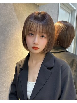 ロンドアヴァントゥス 池袋(Lond aventus) 韓国レイヤー/韓国風/ボブ/髪質改善/黒髪/ブリーチなし〔池袋〕