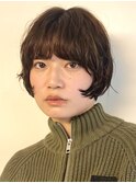 ボブパーマショートボブレイヤーボブブリーチパーマレイヤーボブ