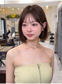 小顔ボブ/ショートボブ/前下がりボブ/毛流れボブ/髪質改善/艶髪