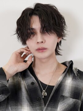 メンズサロン ガウディ 三宮店(men's salon Gaudi) メンズカット×縦落ちパーマ×センターパート
