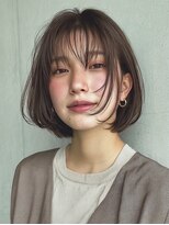 ブレイブ 我孫子(BRAVE abiko)&nbsp;耳掛けシースルーバングの内巻きボブ