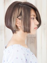 40代50代ミセストップふんわりボリューム感前下がりボブショート