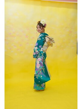 トータルビューティーサロンカワニシ まとめ髪と着付