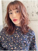 エアリーミディ/小顔ヘア/暖色系カラー★イルミナ20代30代