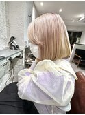 ブロンド×ピンク