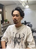 MEN'SHAIRツーブロック束感ショート波巻きハイライト73